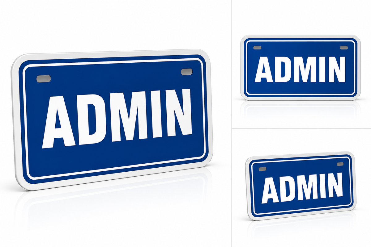 Powder Coated Name Plate with Sticker.