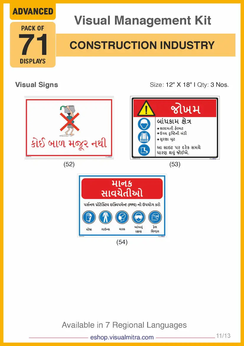 Advanced Kit - Construction Industry Visual Management Kit