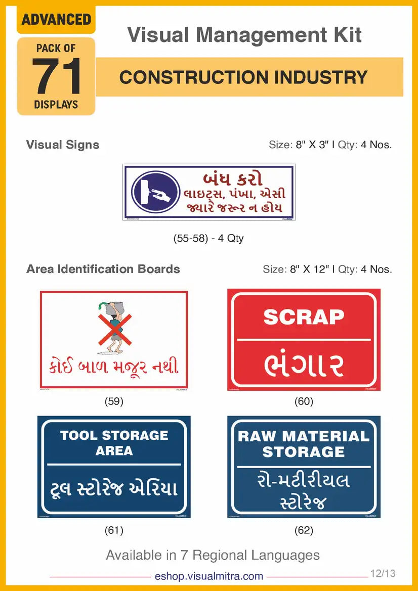 Advanced Kit - Construction Industry Visual Management Kit