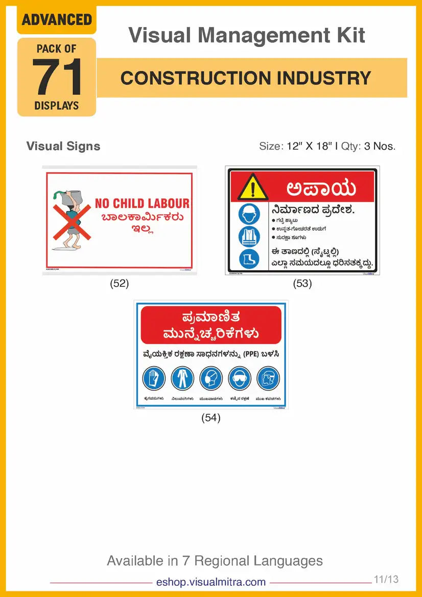 Advanced Kit - Construction Industry Visual Management Kit