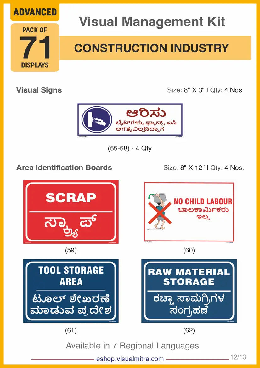 Advanced Kit - Construction Industry Visual Management Kit