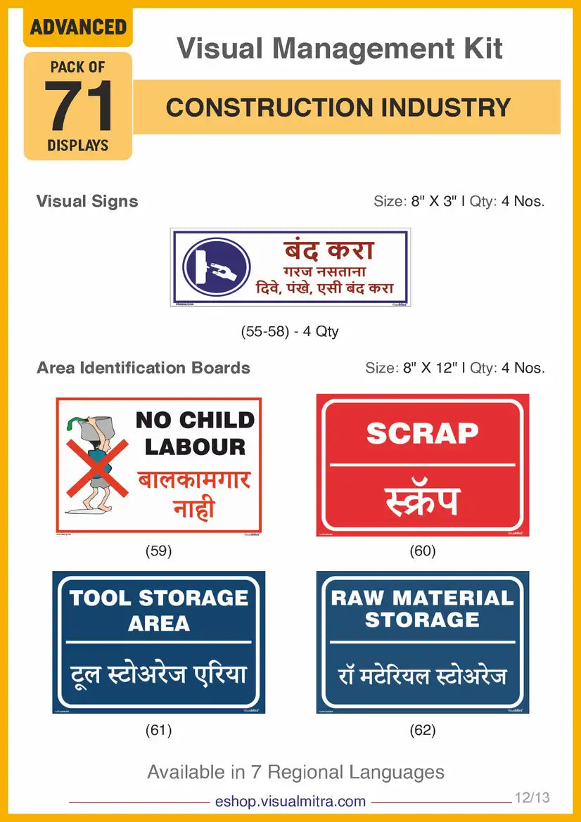 Advanced Kit - Construction Industry Visual Management Kit