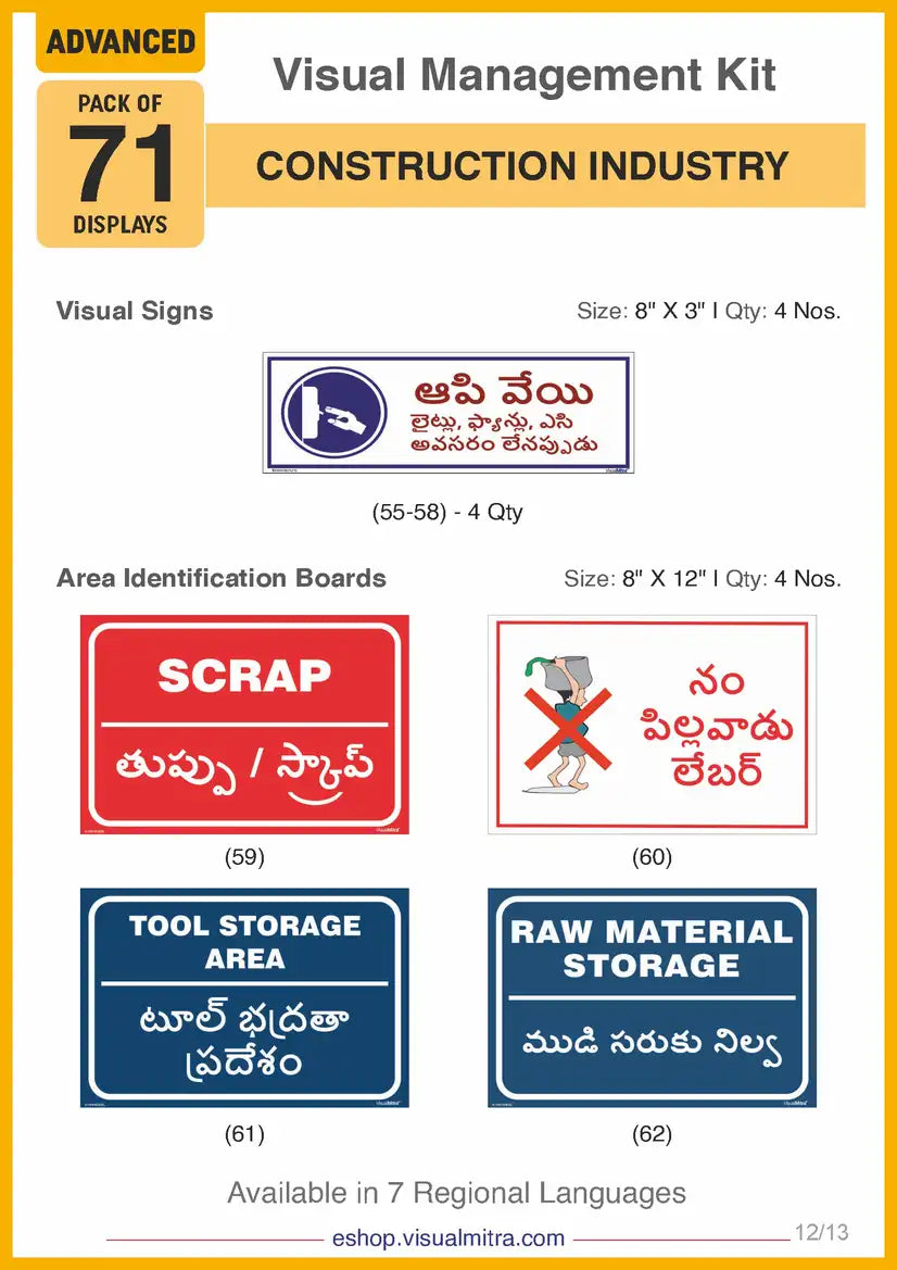 Advanced Kit - Construction Industry Visual Management Kit