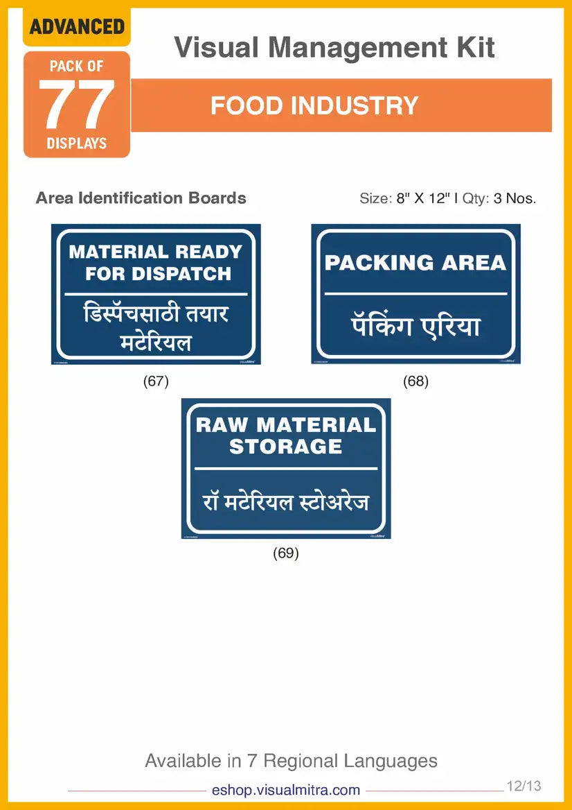 Advanced Kit - Food Industry Visual Management Kit