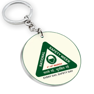 National Safety Week Key Chain - Circle(Pack of 25 Pieces)