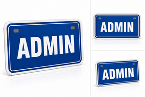 PVC Name Plate with Sticker.