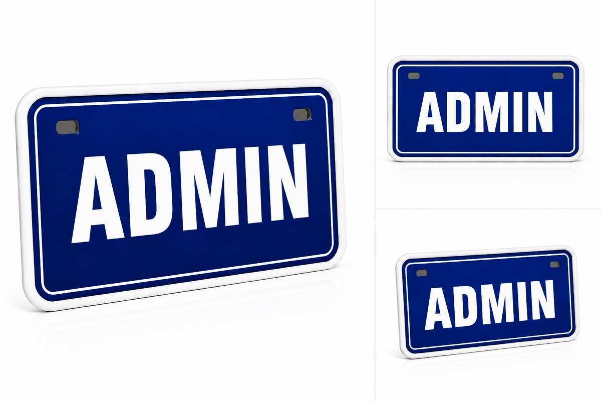 PVC Name Plate with Sticker.
