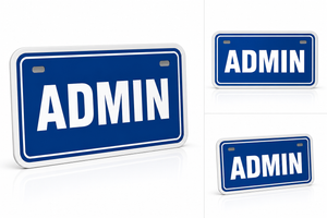 Powder Coated Name Plate with  Sticker.