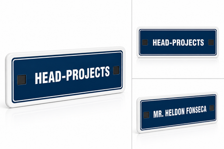 PVC Name Plate with Sticker