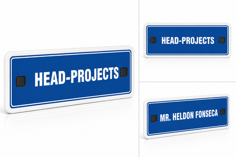 PVC Name Plate with Sticker