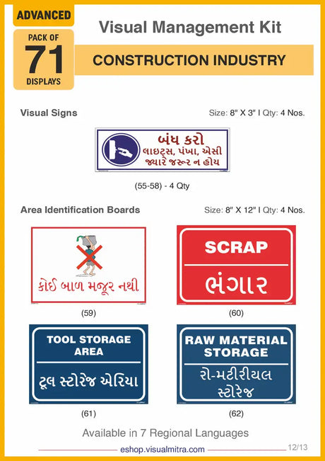 Advanced Kit - Construction  Industry Visual Management Kit