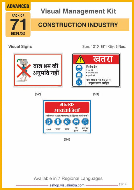 Advanced Kit - Construction  Industry Visual Management Kit