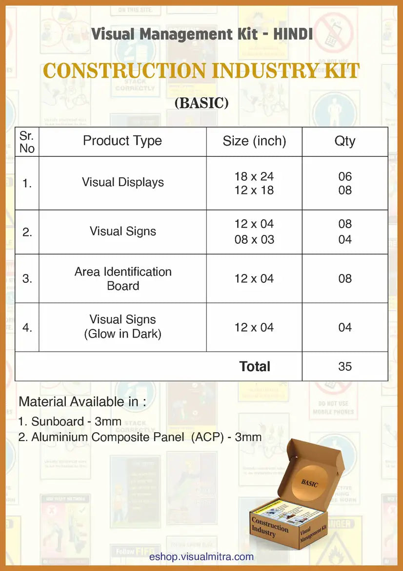 Basic Kit - Construction Industry Visual Management Kit