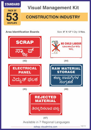 Standard Kit - Construction Industry Visual Management Kit