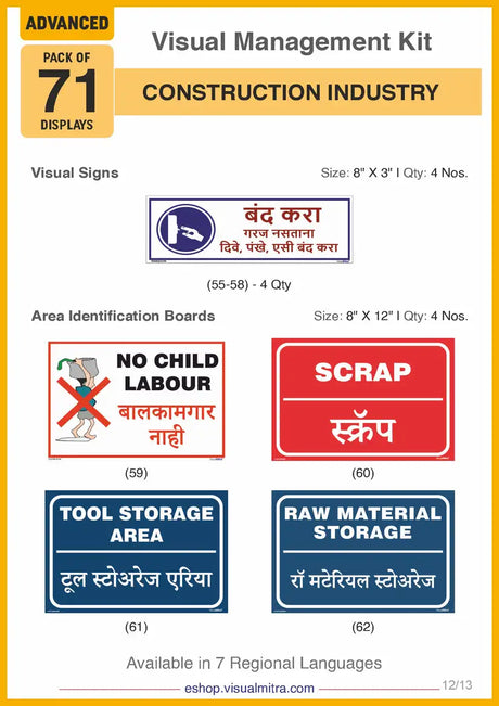 Advanced Kit - Construction  Industry Visual Management Kit