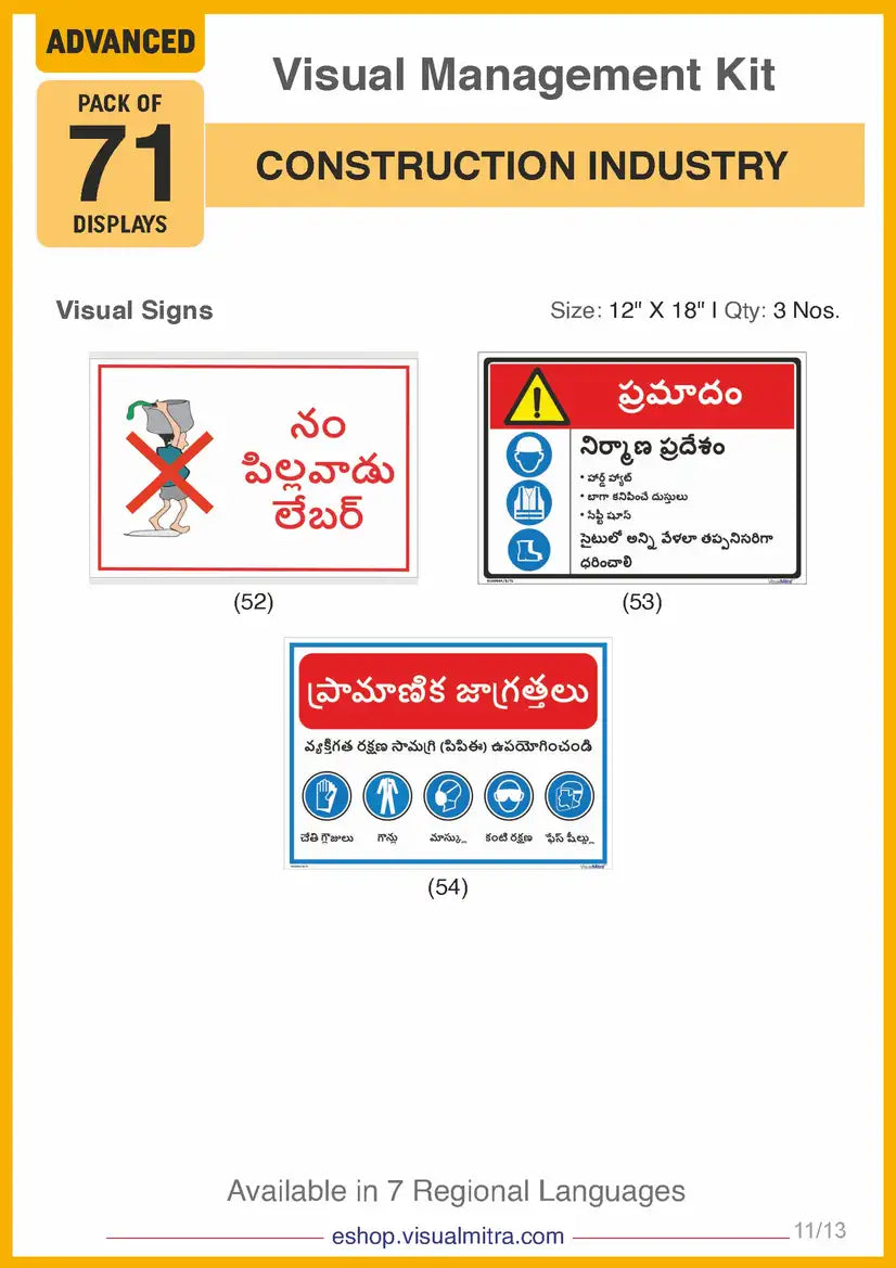 Advanced Kit - Construction  Industry Visual Management Kit