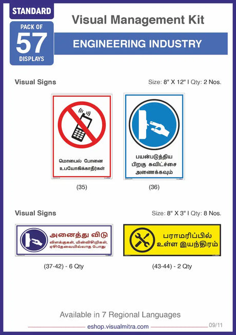 Standard Kit - Engineering Industry Visual Management Kit