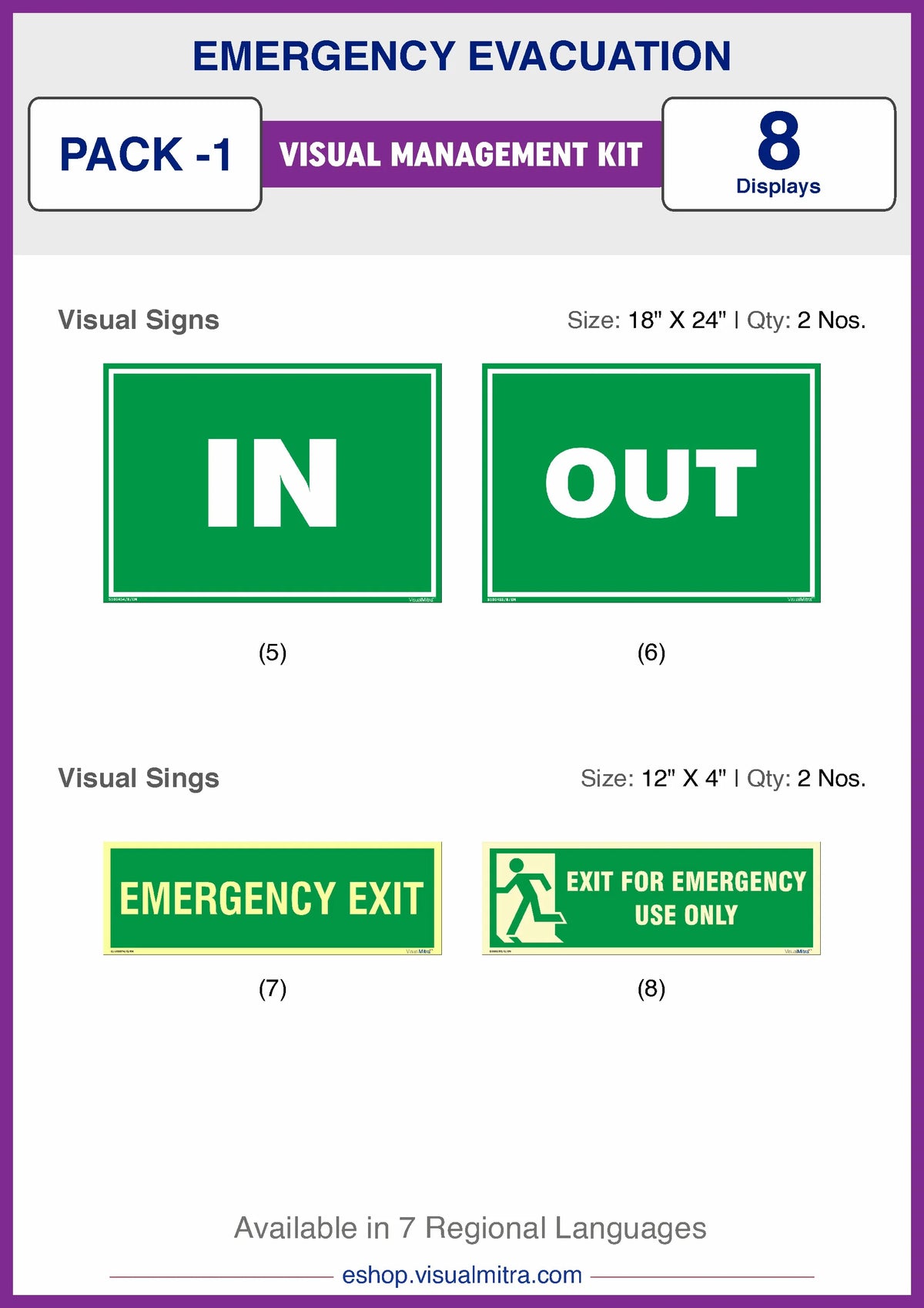 Emergency Evacuation Visual Management Kit 1