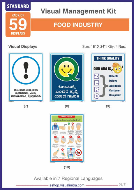 Standard Kit- Food Industry Visual Management Kit