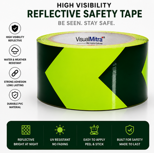 VisualMitra High Visibility Reflective Floor Tape.