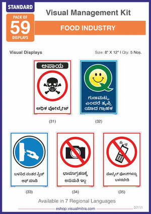 Standard Kit- Food Industry Visual Management Kit
