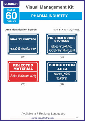 Standard Kit - Pharmaceutical Industry Visual Management Kit
