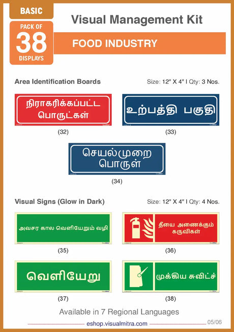Basic Kit- Food Industry Visual Management Kit