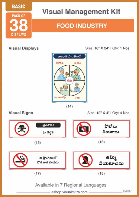Basic Kit- Food Industry Visual Management Kit