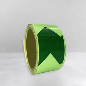 VisualMitra Autoglow Floor Tape - Exit Direction with Arrow.