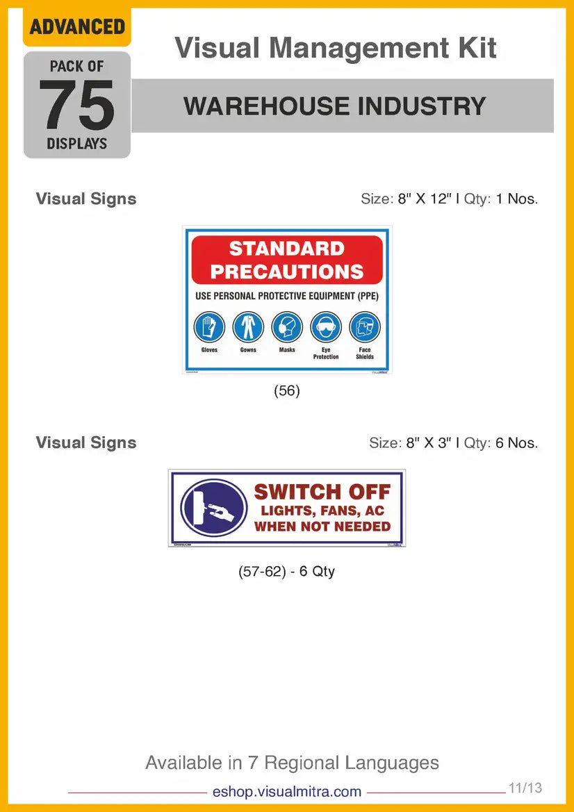 Advanced Kit - Warehouse  Industry Visual Management Kit