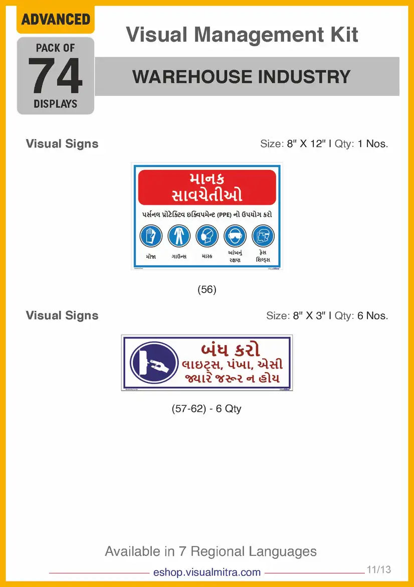 Advanced Kit - Warehouse  Industry Visual Management Kit