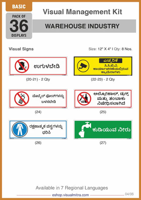 Basic Kit - Warehouse Industry Visual Management Kit