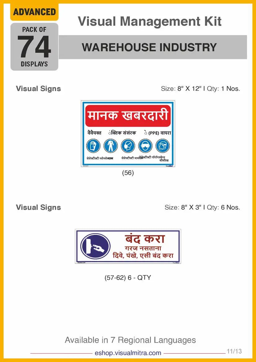 Advanced Kit - Warehouse  Industry Visual Management Kit