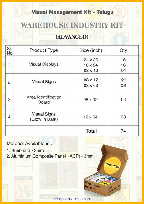 Advanced Kit - Warehouse  Industry Visual Management Kit