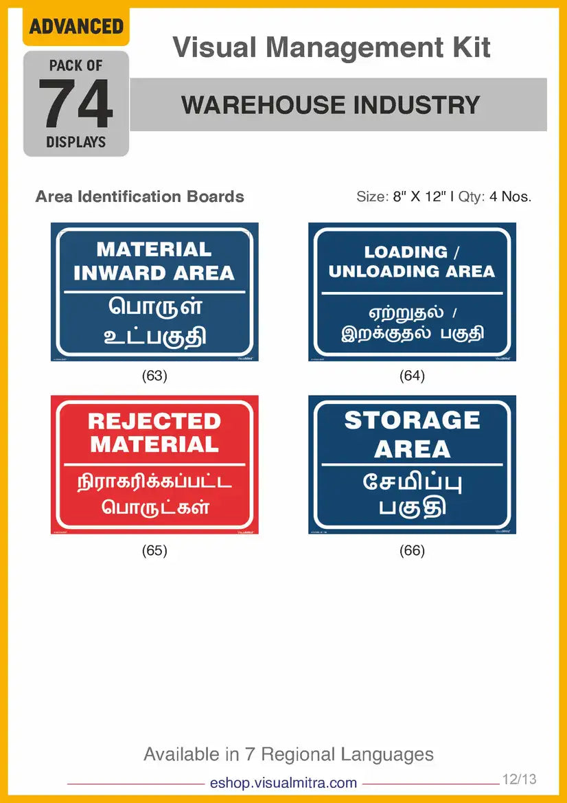 Advanced Kit - Warehouse  Industry Visual Management Kit